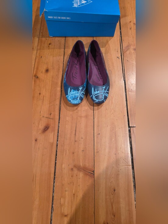 John Fluevog Shoes - John Fluevog Women's Blue Signature Ballet Flats